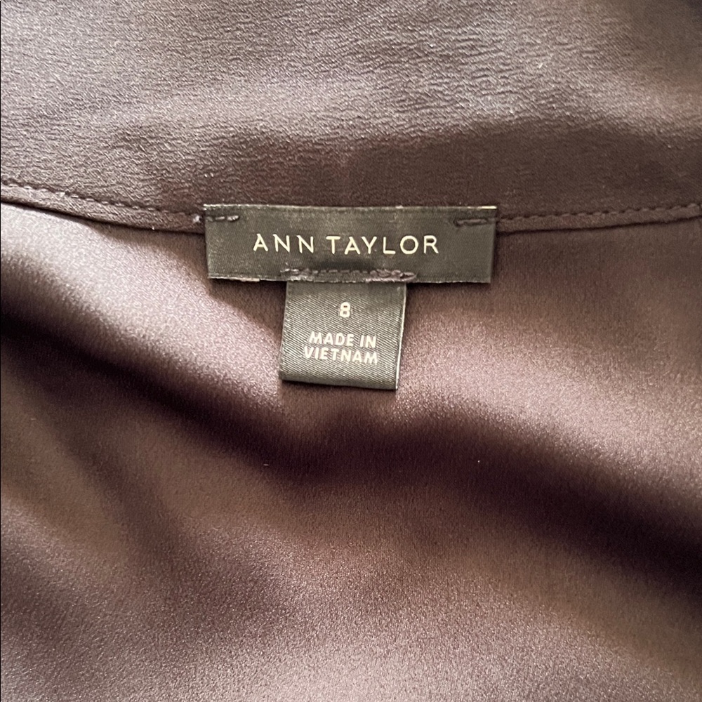Ann Taylor Black Draped Blouse - Picture 5 of 7